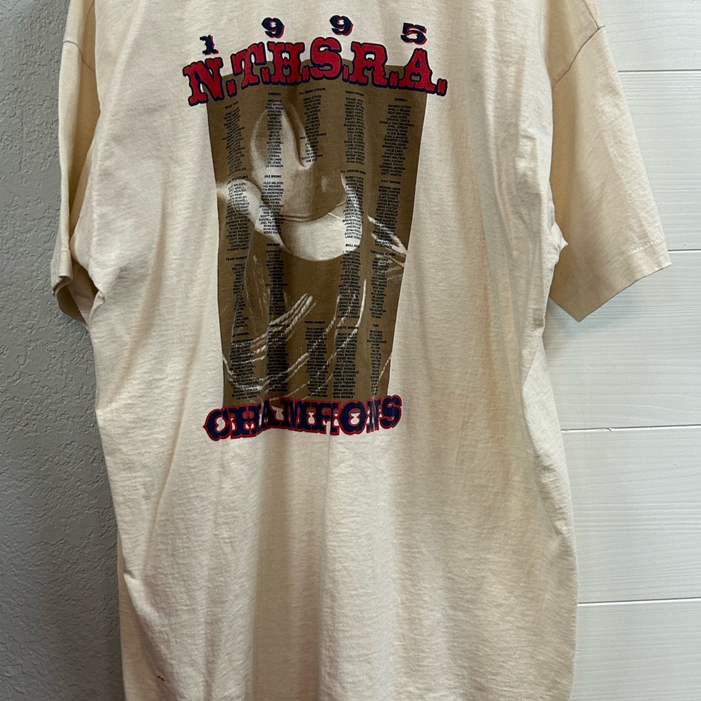 Vintage 1995 N.T.H.S.R.A. Champions Beige T-Shirt